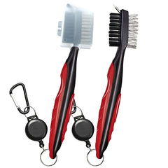 Portable Golf Club Cleaning Brush Set with Carabiner