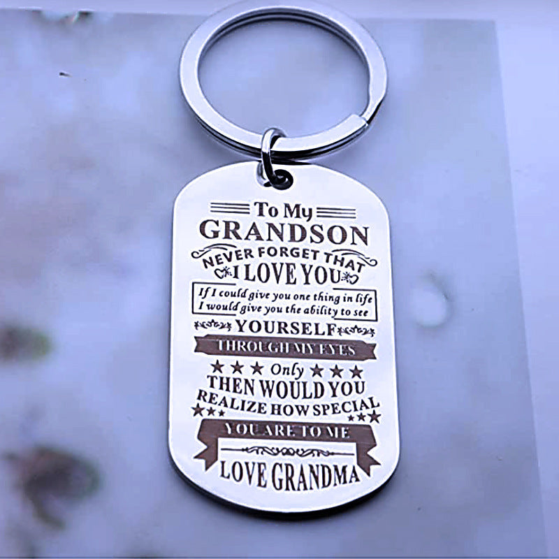 Creative Metal Keychain Pendant Stainless Steel Keychain Gift