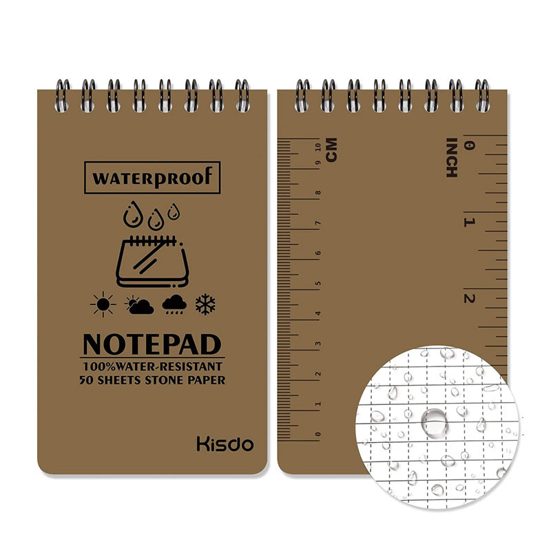 Waterproof Stone Paper Notebook All Weather Spiral Memo Stationery