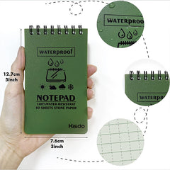 Waterproof Stone Paper Notebook All Weather Spiral Memo Stationery