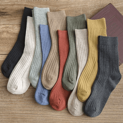 6pairs Men's Casual Mid Calf Socks for Autumn/Winter