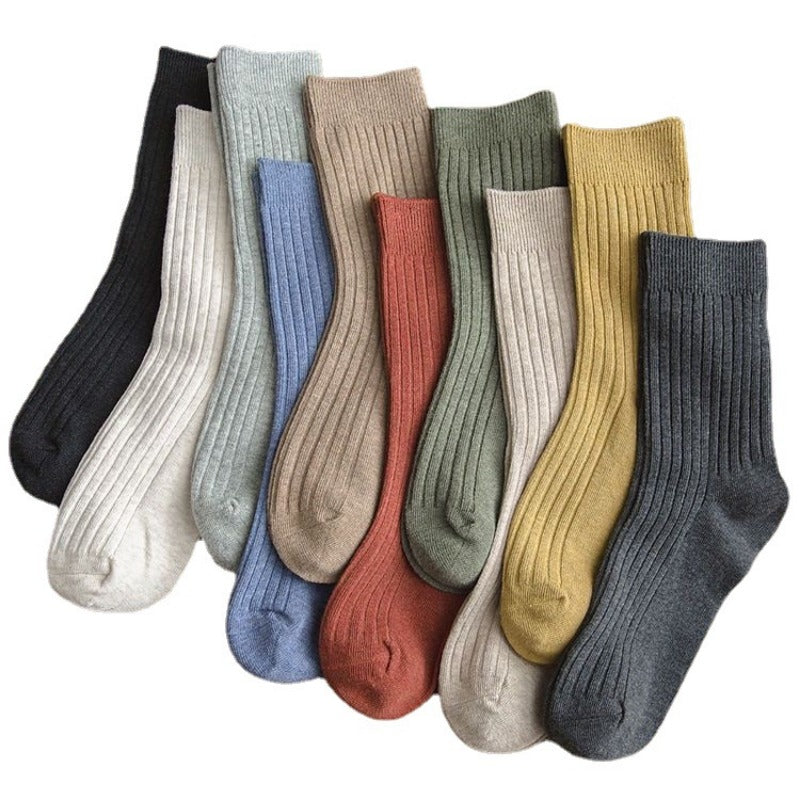 6pairs Men's Casual Mid Calf Socks for Autumn/Winter