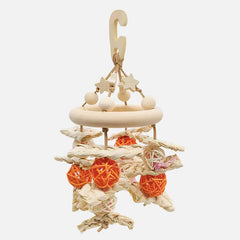 Bird Toys Parrot Wire Pulling Pine Cone Wind Chime Rattan Climbing Toys
