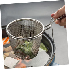 2pcs Stainless Steel Pasta Basket Pasta Strainer Frying Basket