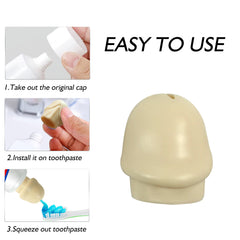 Self Closing Toothpaste Cap Dispenser for Adults - Portable Dustproof Squeezer