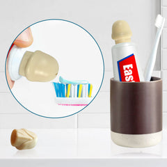 Self Closing Toothpaste Cap Dispenser for Adults - Portable Dustproof Squeezer