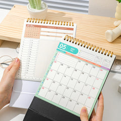Desktop Calendar with Stickers and 18 Months Organization