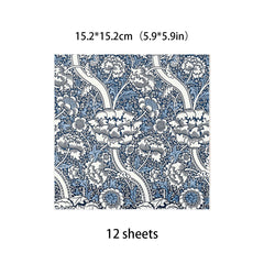 12 Sheets Large Retro Journal Decoration Paper DIY Student Stationery Arts Craft