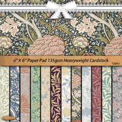 12 Sheets Large Retro Journal Decoration Paper DIY Student Stationery Arts Craft