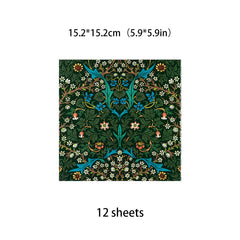 12pcs Retro Journal Decoration Stickers for DIY Arts Crafts