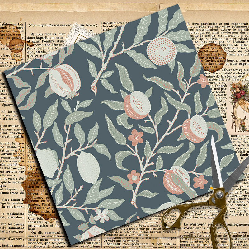 12 Sheets Large Size Material Paper Retro Journal Decoration Diy Tools Student