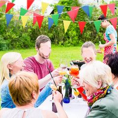 Peabownn Colorful Triangle Flag Party Wedding Decoration