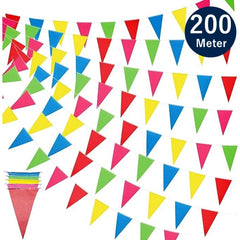 Peabownn Colorful Triangle Flag Party Wedding Decoration