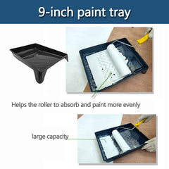16-Piece Paint Roller Brush Set with Plastic Tray