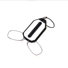 Folding Legless Nose Clip Reading Glasses Keychain Men Women Mini Portable