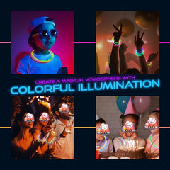 100pcs Colorful Glow Sticks With Connectors for Parties