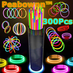 100pcs Colorful Glow Sticks With Connectors for Parties