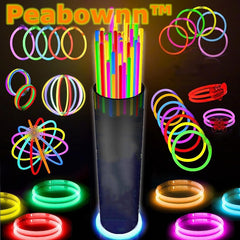 100pcs Colorful Glow Sticks With Connectors for Parties