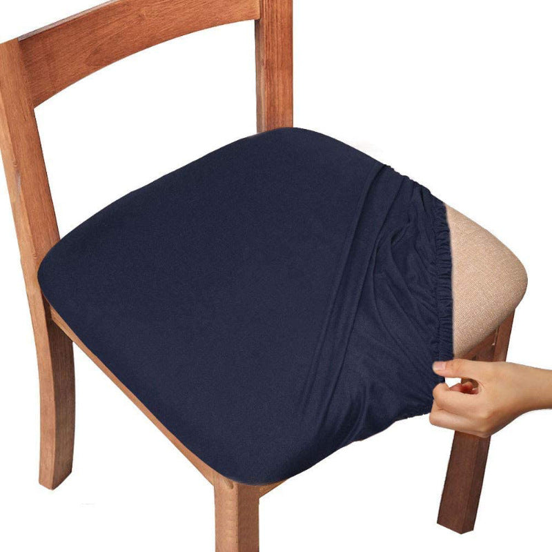4pcs Dining Chair Seat Covers Stretch Solid Chair Protectors with Ties