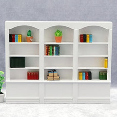 1:12 Dollhouse Bookshelf Mini Wooden Bookcase Furniture for Decoration