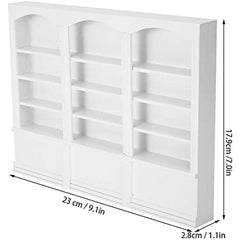 1:12 Dollhouse Bookshelf Mini Wooden Bookcase Furniture for Decoration