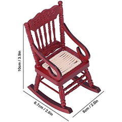 1:12 Dollhouse Rocking Chair Wooden Furniture Toy