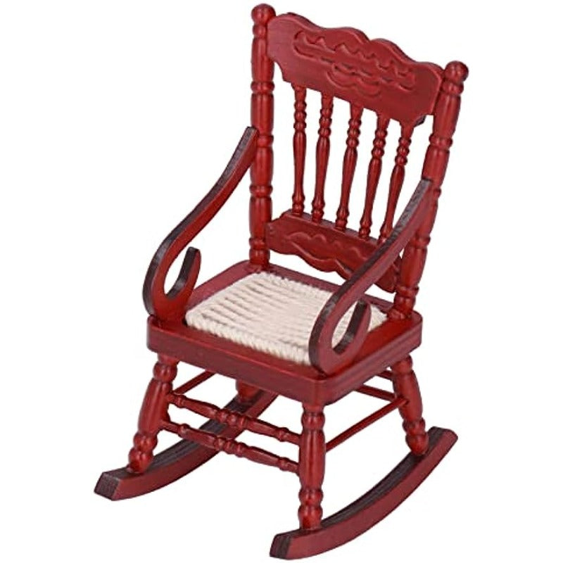 1:12 Dollhouse Rocking Chair Wooden Furniture Toy