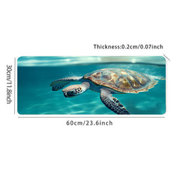 3D Turtle Large Mousepad HD Keyboard Pad Natural Rubber Anti Slip