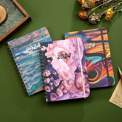 Weekly Planner Spiral Coil Book Schedule Diary English Book