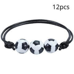 12pcs Sports Style Adjustable Bracelets for Football Volleyball Basketball Rugby