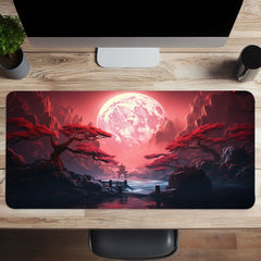 Landscape Red Moon Map Large Mouse Pad Computer HD Keyboard Pad