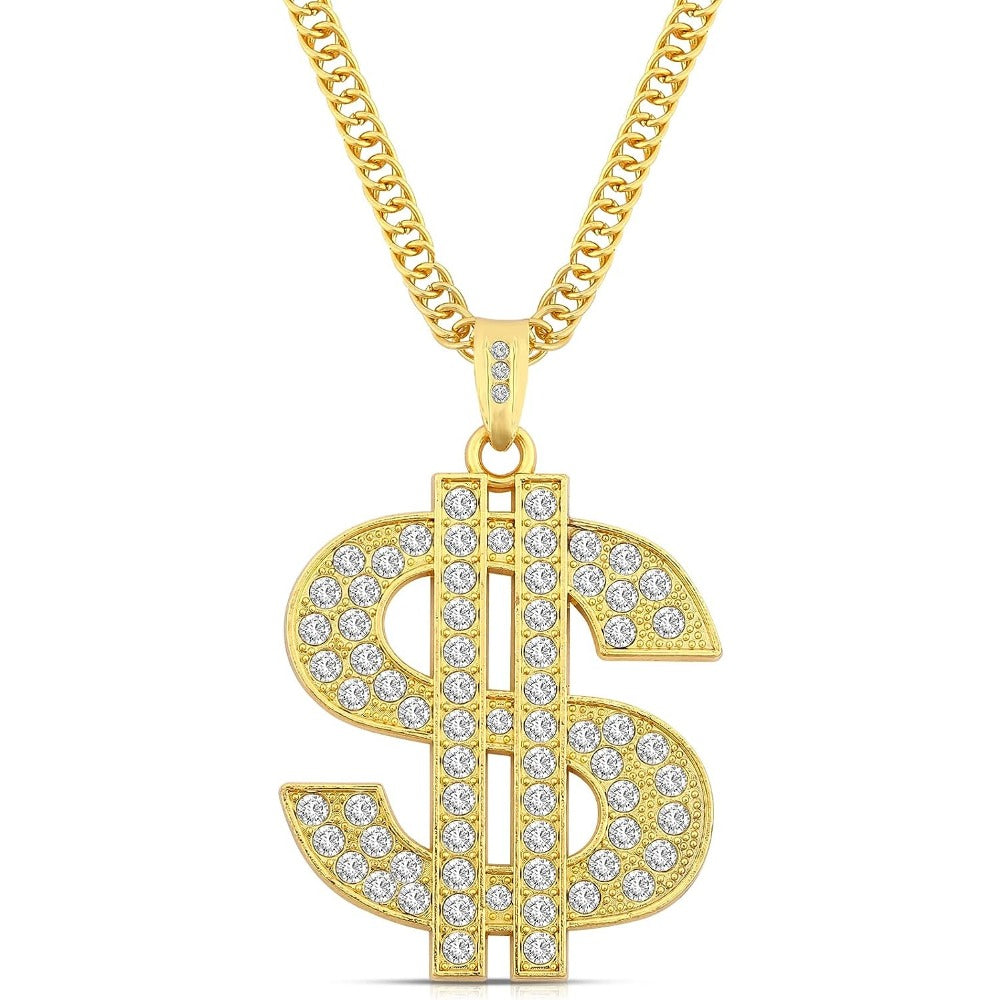Men's Hip Hop Necklace Golden Metal Chain Hip Hop Accessories