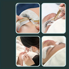 3pcs Stainless Steel Eyelash Tweezers Set for Extensions