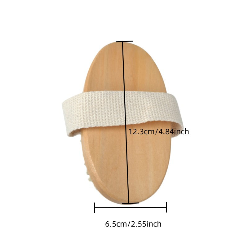 2pcs Wooden Bath Body Brush Natural Bristle Soft Scrubber