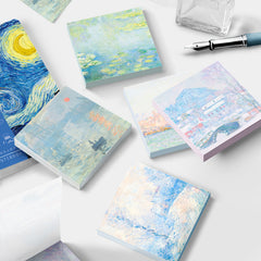 Monet Painting Memo Pad Non Sticky Note School Supplies