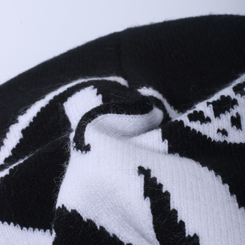 Double Layer Knitted Hat Casual Beanies For Men And Women