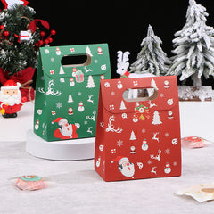 10pcs Christmas Paper Bags for Cookie Biscuit Packaging
