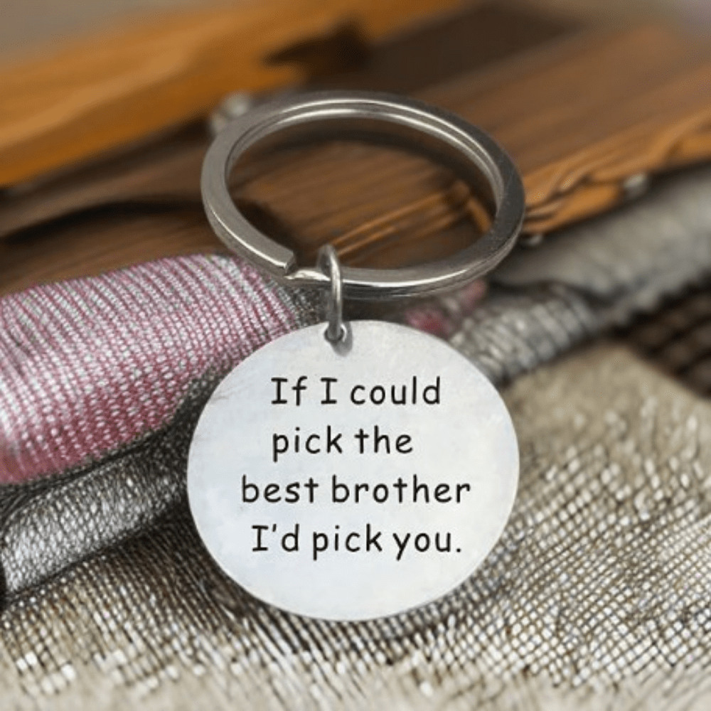 Brother Letter Print Pendant Keychain Creative Keychain Decoration