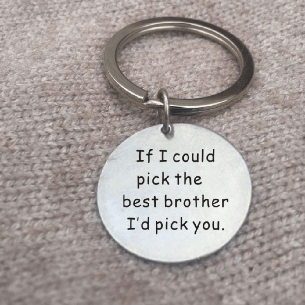 Brother Letter Print Pendant Keychain Creative Keychain Decoration