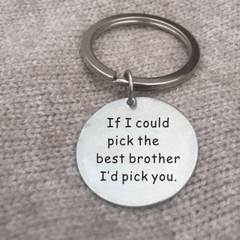 Brother Letter Print Pendant Keychain Creative Keychain Decoration