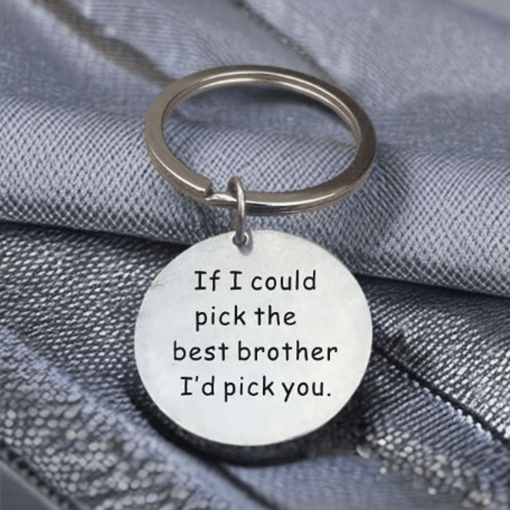 Brother Letter Print Pendant Keychain Creative Keychain Decoration