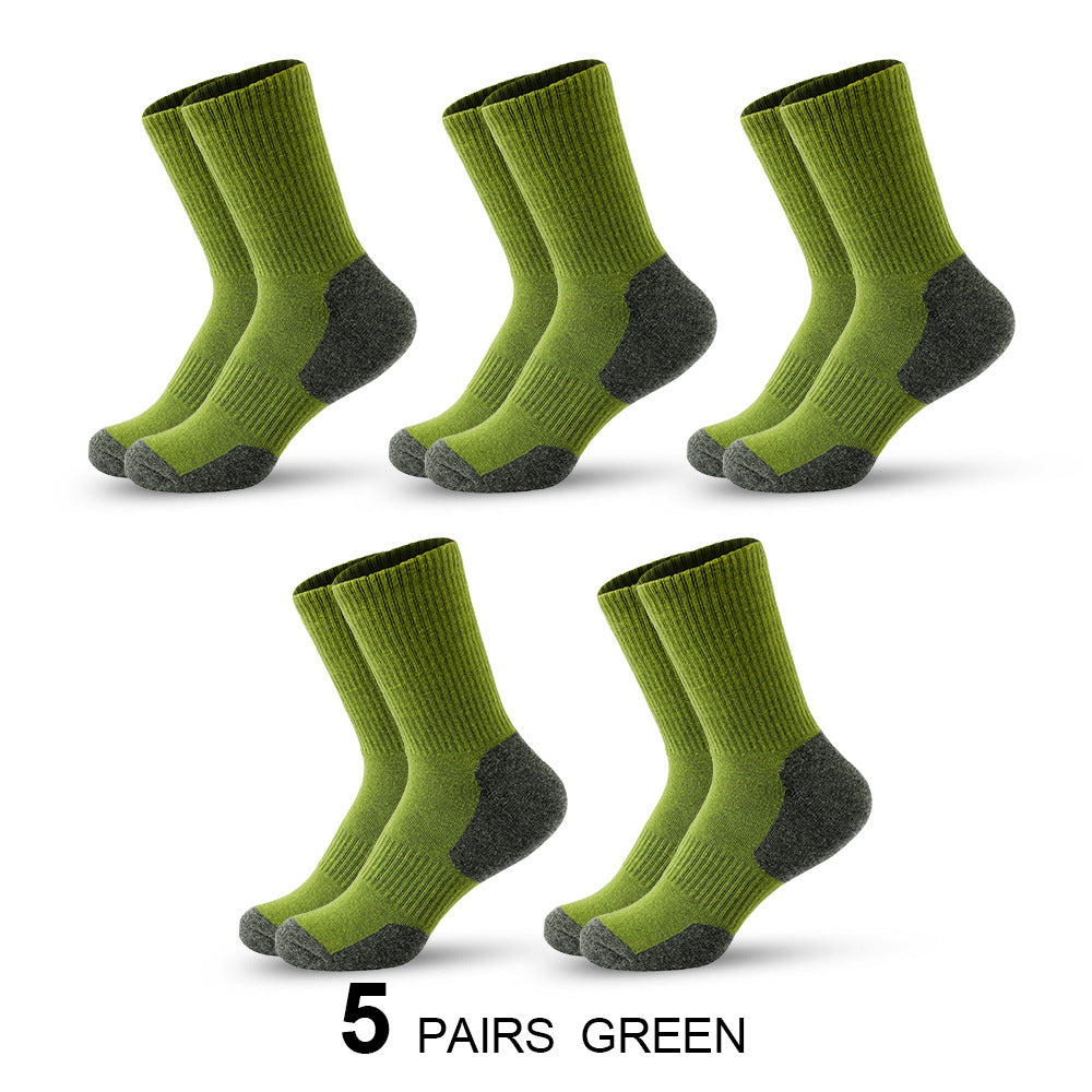 5pc Men's Sweat Absorbing Mid-calf Socks