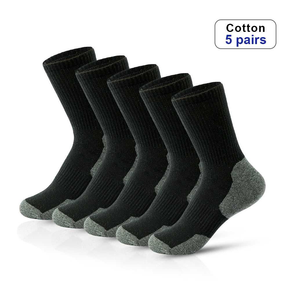 5pc Men's Sweat Absorbing Mid-calf Socks
