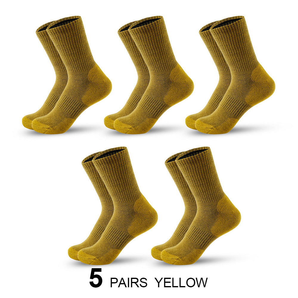 5pc Men's Sweat Absorbing Mid-calf Socks