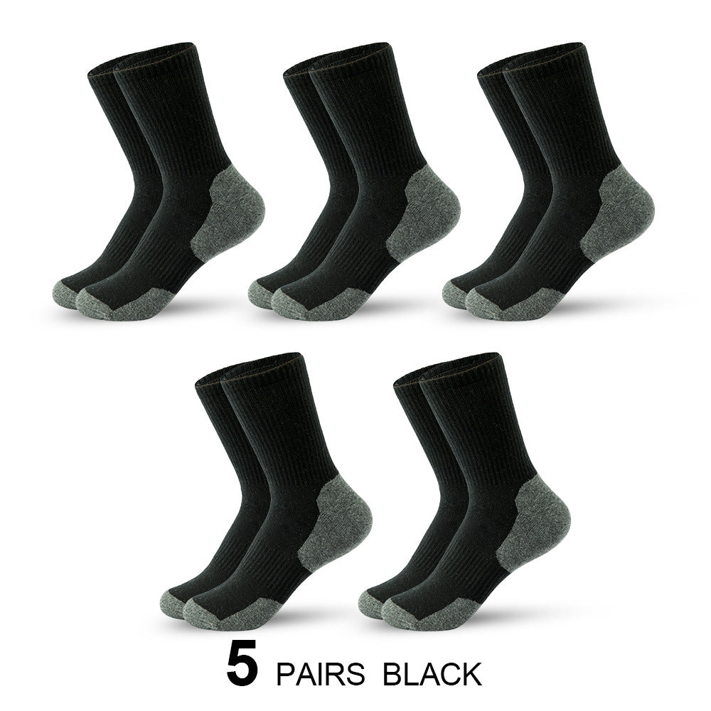 5pc Men's Sweat Absorbing Mid-calf Socks