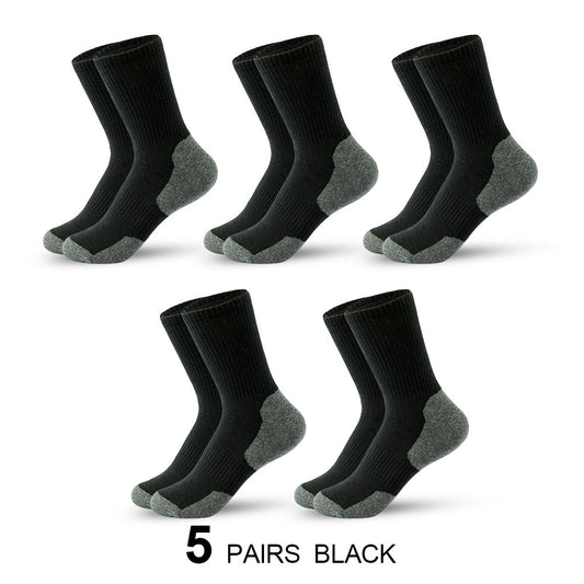 5pc Men's Sweat Absorbing Mid-calf Socks