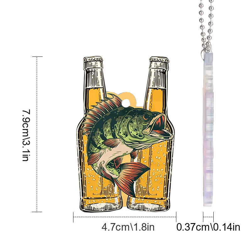 Colorful Fish Bait Backpack Pendant - Camping Decoration