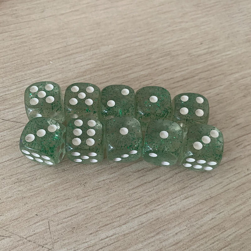 10pcs Golden Scallion Powder Dice Set 16mm