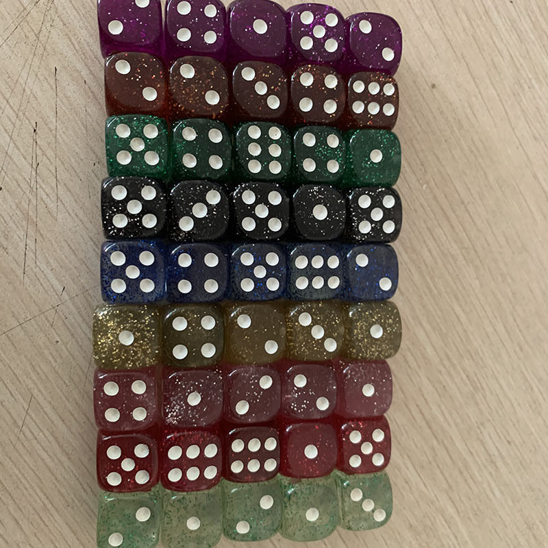 10pcs Golden Scallion Powder Dice Set 16mm