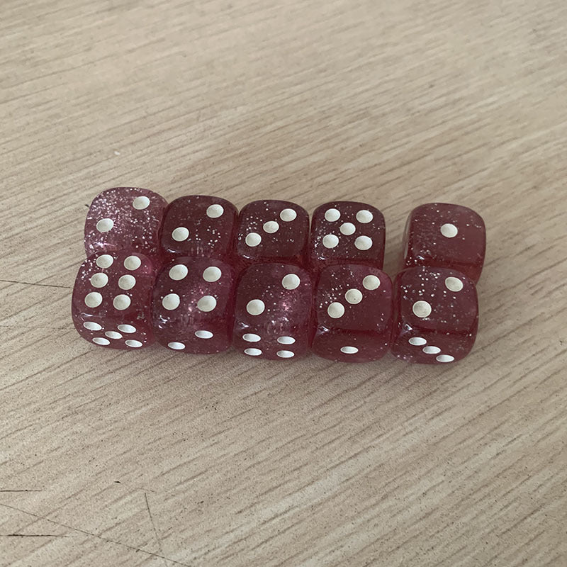 10pcs Golden Scallion Powder Dice Set 16mm
